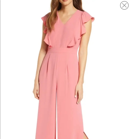 Ruffled Sleeve Jumpsuit - Picture 1 of 8